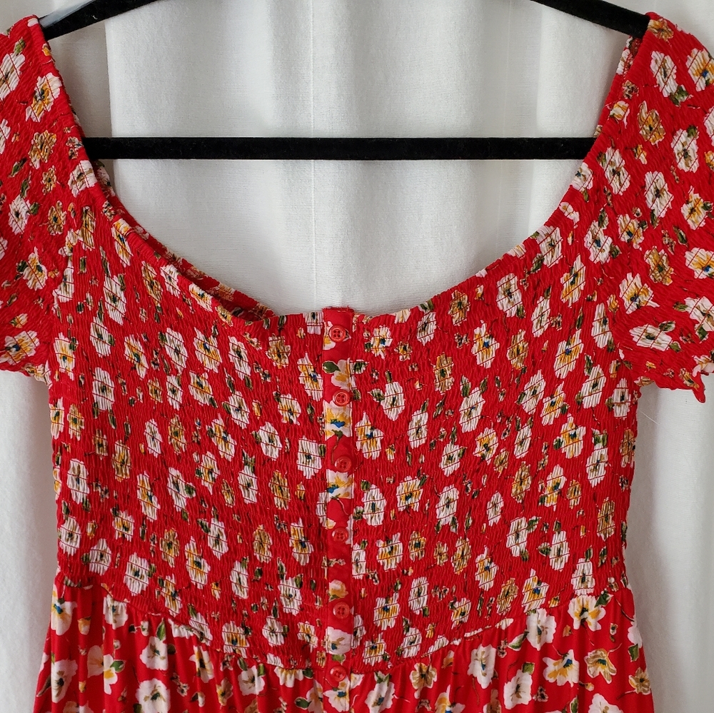 On or off shoulder red dress 2x